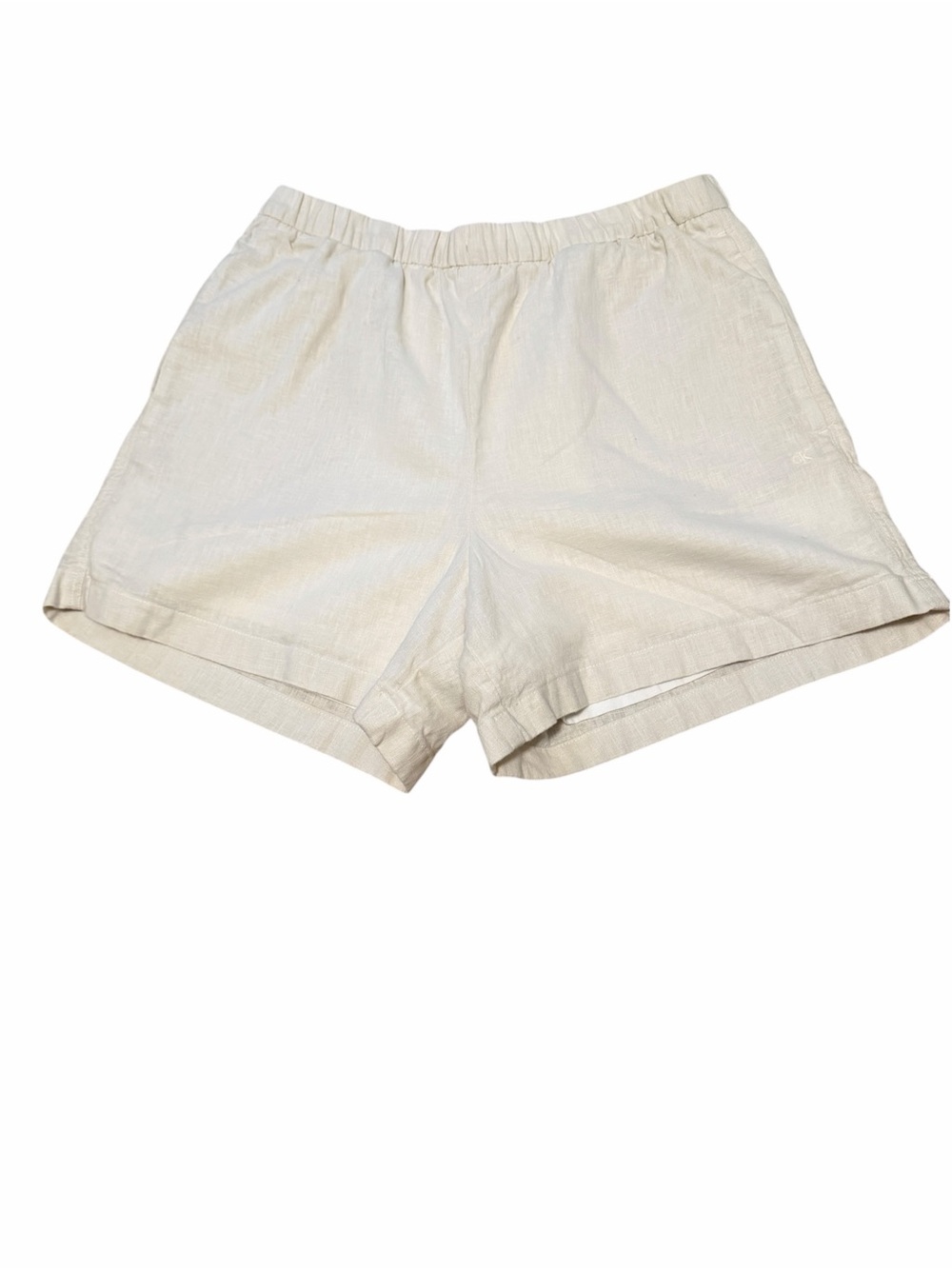Calvin Klein Jeans Cream Casual Linen Shorts size medium